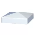 1-3/4" Vinyl Khaki Long Lip Pyramid Horse Post Cap | VCOPC5C