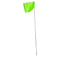 4" x 5" Lime Glo 100/Bundle Marking Flag | FLG4X5LIMEGLO