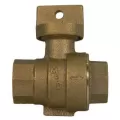 1-1/4" FNPT Lead-Free Brass 76001 Series Stop and Drain Ball Valve Curb Stop | MCD5142334