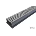 5-3/4" x 10' Gray with 1' x 10' Section of PVC Channel 5' x 2' Grates Channel Kit | NDS40010WH
