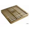 9" x 9" Square Brass Flat Grate | NDS930B