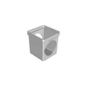 9" x 9" Square PVC Black 2-Hole Catch Basin | DRT0909SD2