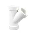 8" x 8" x 4" Hub White PVC Schedule 40 4810 Series 45 Degrees Reducing Wye | DWPY884