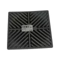 6" Square HDPE Gray Flat Drain Grate | NDS6