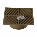 6" Square HDPE Gray Flat Drain Grate | NDS6