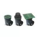 6-1/2" x 8-3/8" Round Black Grate Basin Kit | NDS101ATBLKIT