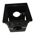 18" x 17-11/16" x 18-9/16" Square 4-Outlet Black 1-Piece Catch Basin | NDS1884