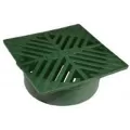 5" Square HDPE Green Flat Drain Grate | NDS7