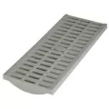 8" Rectangular HDPE Gray Pro Light Traffic Flat Channel Grate | NDS837