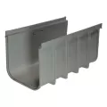 20" x 12-1/4" x 12" PVC Light Gray Deep Profile Channel Drain | NDS843
