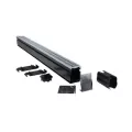 6' x 2-1/4" Polypropylene Gray Slim with Grate Channel Drain Kit | NDS9206GKIT