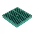 12" x 12" Square HDPE Green Drainage Grate | RBDDG12SFG