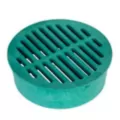 6" Round HDPE Black Drainage Grate | RBDDG6RFB