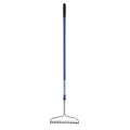 60" Blue Fiberglass Handle 16 Tine Bow Rake | WLVF60FBR16