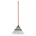 54" Orange Steel Handle Tine Leaf Rake | WLVHBSR24