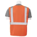 Safety Vest, Extra Large Polyester Hi-Viz Orange S363P Series Economy Mesh Type R Class 2