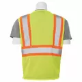 Safety Vest, Large Polyester Hi-Viz Lime S383P Series Multi-Pocket with Contrasting Tape Type R Class 2