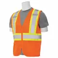 Safety Vest, XX-Large Polyester Hi-Viz Orange S383P Series Multi-Pocket with Contrasting Tape Type R Class 2
