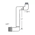 1" x 12" MIPT PVC Swing Joint | LSCG132212