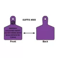 Purple WARNING RECYCLED WATER DO NOT DRINK AVISO AGUA IMPURA NO TOMAR Single Sided Valve Identification Tag | CSTIDMAXP1RC008