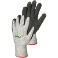 Work Gloves, Medium Latex/Fiberglass/Nylon Fabric Gray