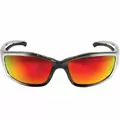 Aqua Precision Red Mirror Lens Non-Polarized Kazbek Safety Glasses | WPISKAP119
