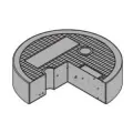 8-7/8" Dia x 2" H Round Concrete Gray Irrigation Light Duty For F08 Valve Boxes Flush Valve Box Lid | CRSF08RIRRIGATE