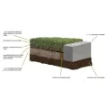 15' x 100' Roll 1-1/2" Pile Field Green/Olive Green Blade Nutmeg/Olive Green Thatch Pet Friendly Artificial Turf | EZTCSLOWONP