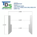 4-1/2" x 4" x 5" Steel Dark Gray Weld On Drive Shoe | WMAM5001600B