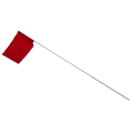 4" x 5" x 21" Vinyl Red 100/Bundle Wire Staff Marking Flag | FLG4X5RED