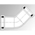 3" Gasketed PVC SDR-21 45 Degrees 1-Piece Bend | HRP122030