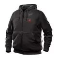 Large Polyester Black Men Zipper Closure Heated Hoodie Kit | MKE302BL21L