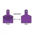 Purple WARNING RECYCLED WATER DO NOT DRINK AVISO AGUA IMPURA NO TOMAR Single Sided Bilingual Valve Identification Tag | CSTIDMAXP1RC020