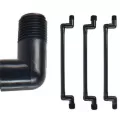 1/2" x 3/4" MPT 6" L Black Standard Swing Joint | HTRSJ7506