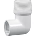 1-1/2" x 1-1/4" Acme x MIPT White PVC Swing Joint Outlet | LSCG302169