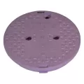 10" Round Purple Reclaimed Water Standard Valve Box Cover | NDB111CR