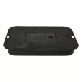 14" Rectangular Black Water Meter Standard Overlapping Meter Cover | NDB113CM