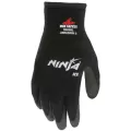 Large Nylon/Acrylic HPT Coating Black Knit Wrist Cuff Insulated Work Gloves | YLSN9690L