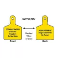 Yellow POTABLE WATER Used For Irrigation Do Not Drink Thermoplastic Polyurethane (TPU) Double Sided Valve Identification Tag | CSTIDMAXY2PW017