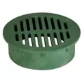 6" Round HDPE Green Flat Drain Grate | NDS50SPEC