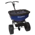 T-Handle with Rubber Grip 38" x 19" Steel Blue/Powder Coated with Baffles Salt and Ice Melt Spreader | CHP820886