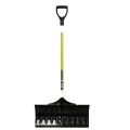 Poly D-Grip 24" Polycarbonate Black/Safety Green Snow Pusher | STR96858