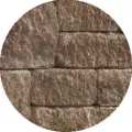 3" Chestnut Brown Mini-Creta Double Sided Wall | TBI000243
