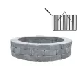 36" X 52" Granite Fire Pit Sunset Firepit Wall Unit |  RS-CON082