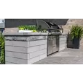 19" x 14" x 3" Light Gray Coping U-Cara Wall Block | UNPUCARAUCLG
