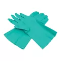Large Nitrile Green Chemical-Resistant Reusable Gloves | AXIGC30002L