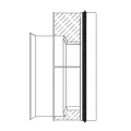 ADS Watertight Reducer, HDPE Injection Molded Dual Wall Multi-Stage N-12, Spigot x Bell-End, 8" x 4" | DFD0874WT