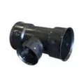 ADS Soiltight Reducing Stop Tee, Bell-End HDPE Dual Wall Injection Molded N-12, Black 12" x 12" x 8" | DFD1262ST