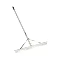 48 " W 66" Aluminum Powder Coated Handle Heavy-Duty Field/Aggregate Rake | STR92048