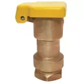 1-1/2" FPT Yellow Red Brass Gold Series 1-Piece with Rubber Cover Quick Coupler Valve | UNDQV150R